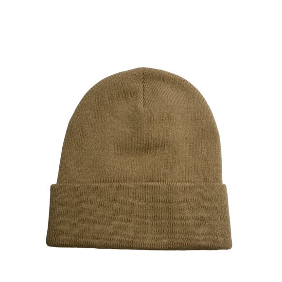 Yea.Nice Legend Mens Knit Beige Tan Sand Brown Folded Beanie Winter Snow Skiing - Picture 2 of 3
